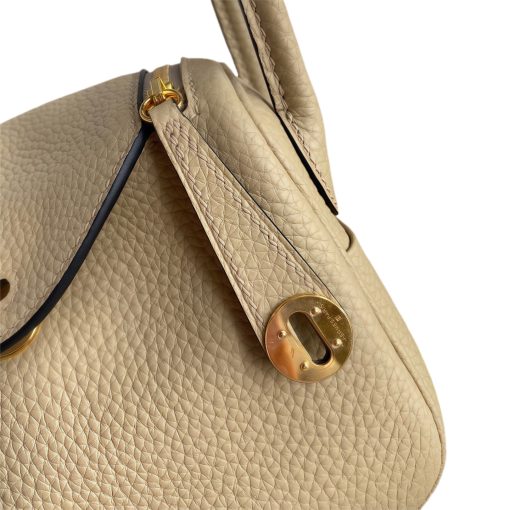 Haute Couture Lindy Mini 19cm - Semi-Handcrafted Waxed Thread TC Leather Bag with Gold Hardware (Shoulder/Crossbody/Hand Carry Women's Bag) - Image 13