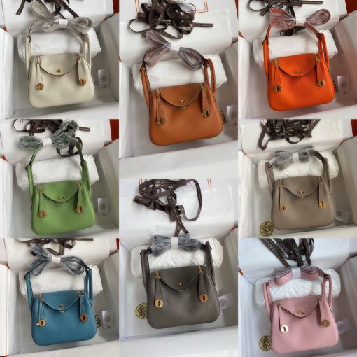Haute Couture Lindy Mini 19cm - Semi-Handcrafted Waxed Thread TC Leather Bag with Gold Hardware (Shoulder/Crossbody/Hand Carry Women's Bag) - Image 5