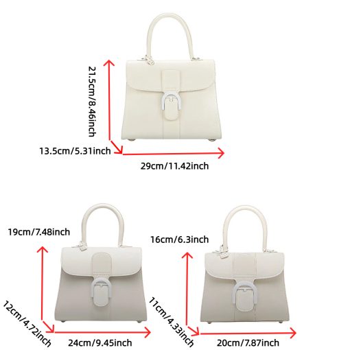 Delvau Snow White Brillant Box Leather Mini Bag - Image 4