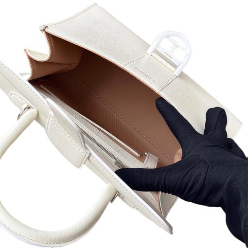 Delvau Snow White Brillant Box Leather Mini Bag - Image 10