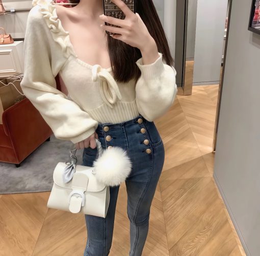 Delvau Snow White Brillant Box Leather Mini Bag - Image 2