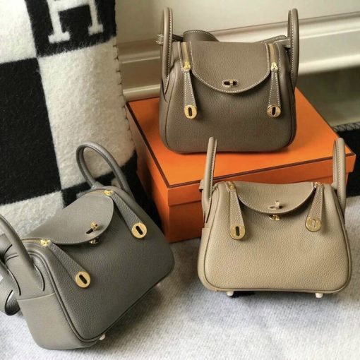 Haute Couture Lindy Mini 19cm - Semi-Handcrafted Waxed Thread TC Leather Bag with Gold Hardware (Shoulder/Crossbody/Hand Carry Women's Bag) - Image 8