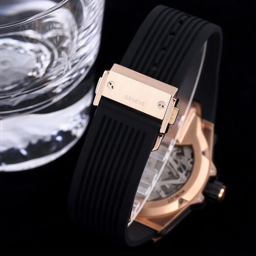 Warcraft Tonneau Multi-Function Skeleton Mechanical Quartz Men's Watch MP-09 - Image 9