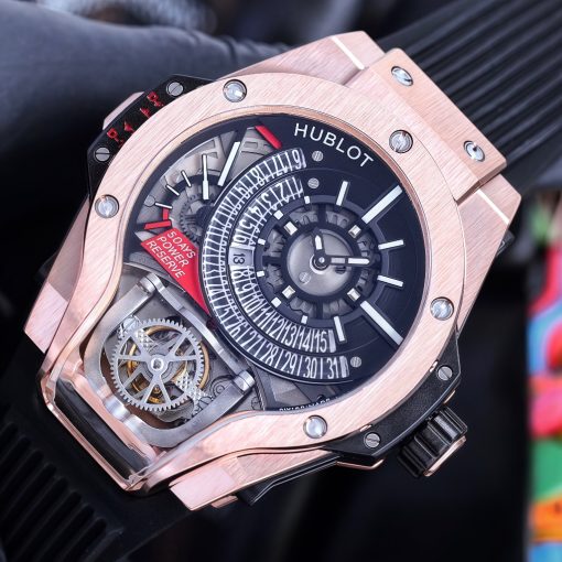 Warcraft Tonneau Multi-Function Skeleton Mechanical Quartz Men's Watch MP-09 - Image 5