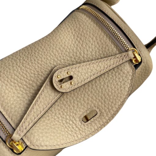 Haute Couture Lindy Mini 19cm - Semi-Handcrafted Waxed Thread TC Leather Bag with Gold Hardware (Shoulder/Crossbody/Hand Carry Women's Bag) - Image 15