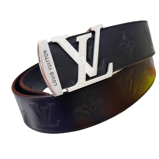 Genuine Monogram-Embossed Calfskin | 4cm Width | 24K Gold-Plated Buckle - Image 7