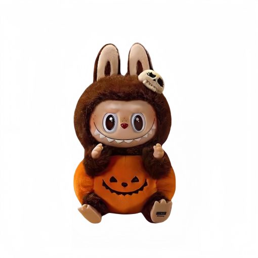POP MART Halloween LABUBU Sit Sit Pumpkin Vinyl Plush Keychain – Trendy Collectible Figure - Image 6