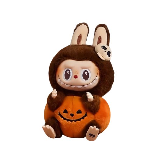 POP MART Halloween LABUBU Sit Sit Pumpkin Vinyl Plush Keychain – Trendy Collectible Figure