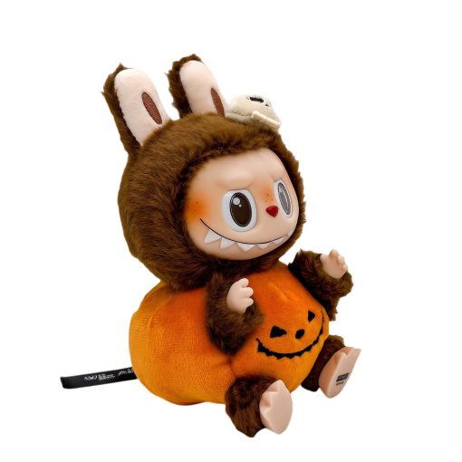 POP MART Halloween LABUBU Sit Sit Pumpkin Vinyl Plush Keychain – Trendy Collectible Figure - Image 8