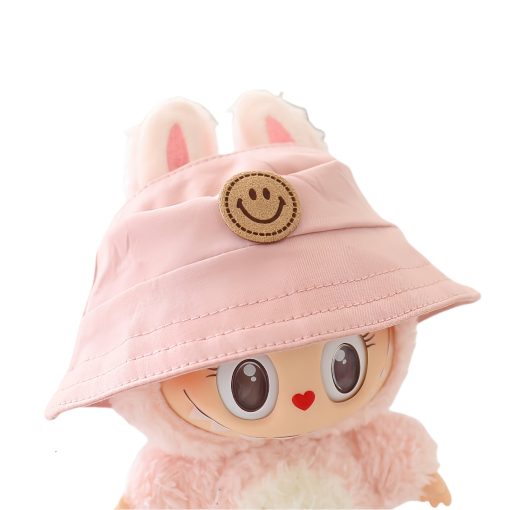 Labubu Doll Clothes Set – Standing 17cm Outfit, Pink Vinyl Overalls, Sneakers, Hat, Glasses, and Bag (Doll Not Included) - Image 9
