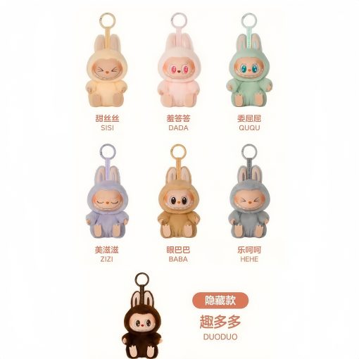 Labubu Doll Outfit for 17cm Standing/Casual Labubu Doll - Macaron Series Sitting Accessories, Replaceable Costume, Fisherman Hat (Labubu Series 1/2/3 Plush Toy) - Image 4