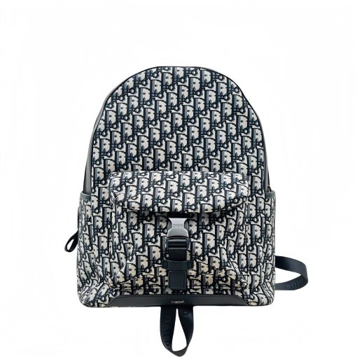 DIOR Men's Explorer Backpack in Oblique Jacquard & Grained Calfskin