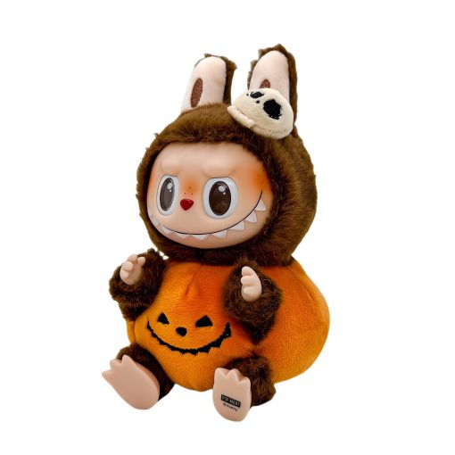 POP MART Halloween LABUBU Sit Sit Pumpkin Vinyl Plush Keychain – Trendy Collectible Figure - Image 9