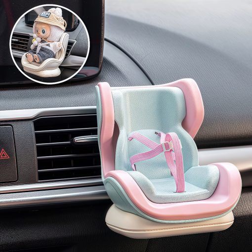 Labubu Generation 1, 2, and 3 Compatible Safety Seat & Car Air Vent Cute Car Decor Hanging Ornament - Image 2