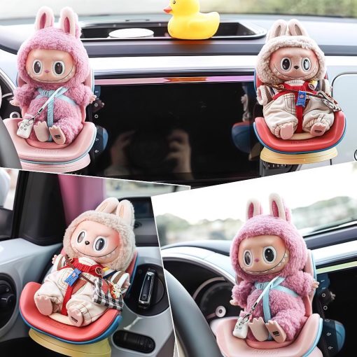 Labubu Generation 1, 2, and 3 Compatible Safety Seat & Car Air Vent Cute Car Decor Hanging Ornament - Image 8