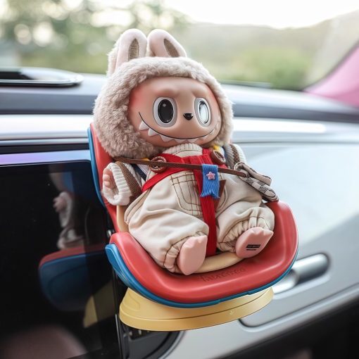 Labubu Generation 1, 2, and 3 Compatible Safety Seat & Car Air Vent Cute Car Decor Hanging Ornament - Image 9
