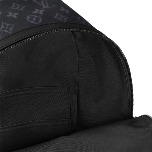LOUIS VUITTON Discovery Classic Monogram Coated Canvas with Calf Leather Trim Backpack, Small, Men's, Black - Image 11