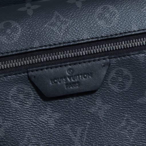 LOUIS VUITTON Discovery Classic Monogram Coated Canvas with Calf Leather Trim Backpack, Small, Men's, Black - Image 14