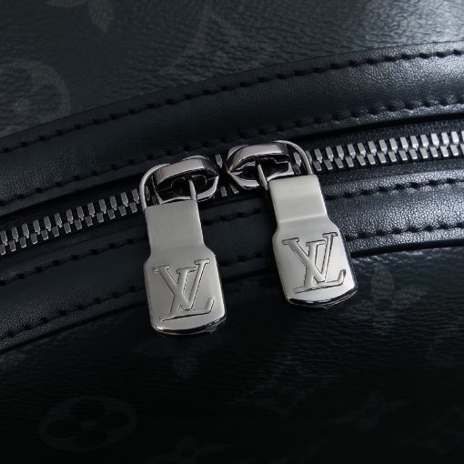 LOUIS VUITTON Discovery Classic Monogram Coated Canvas with Calf Leather Trim Backpack, Small, Men's, Black - Image 10