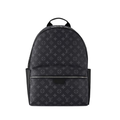 LOUIS VUITTON Discovery Classic Monogram Coated Canvas with Calf Leather Trim Backpack, Small, Men's, Black